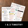 Book of 1 &amp; 2 Timothy Bible Study Printables